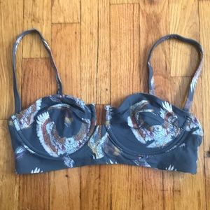 Boys + Arrows Birds of Prey Bikini Top Size Large